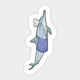 Dolphin as Cook with Chef hat Sticker